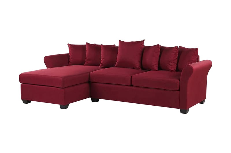 Vikna 3-Pers. Hjørnesofa - Mørkerød - Møbler - Sofaer - Sofa med chaiselong