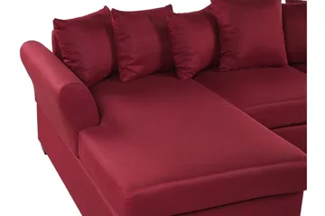 Vikna 3-Pers. Hjørnesofa - Mørkerød - Møbler - Sofaer - Sofa med chaiselong