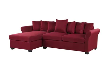 Vikna 3-Pers. Hjørnesofa - Mørkerød - Møbler - Sofaer - Sofa med chaiselong