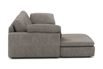 Visby 4-personers L-formet dyb vendbar sofa med chaiselong i stof - Grå - Møbler - Sofaer - Sofa med chaiselong