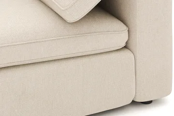 Visby 4-personers L-formet dyb vendbar sofa med chaiselong i stof - Beige - Møbler - Sofaer - Sofa med chaiselong