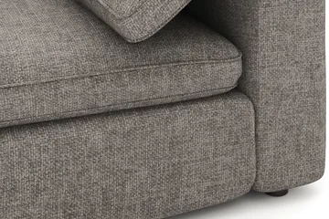 Visby 4-personers L-formet dyb vendbar sofa med chaiselong i stof - Grå - Møbler - Sofaer - Sofa med chaiselong