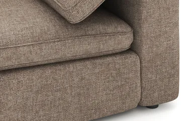 Visby 4-personers dyb L-formet vendbar sofa med divan i stof - Brun - Møbler - Sofaer - Sofa med chaiselong