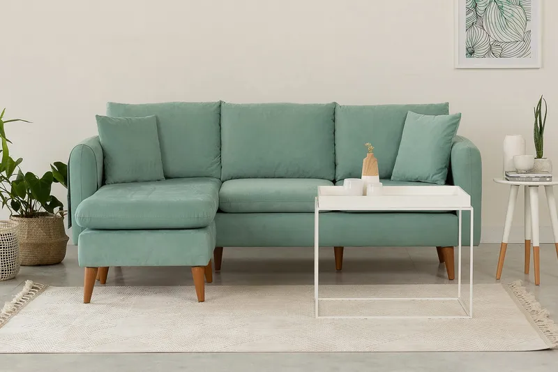 Wardenburg sovesofa venstre - Grøn - Møbler - Sofaer - Sofa med chaiselong