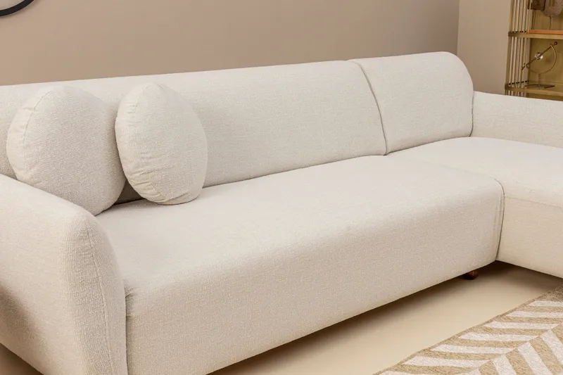 Whitecliffs Chaiselongsofa 3-personers - Hvid - Møbler - Sofaer - Sofa med chaiselong - 3 personers sofa med chaiselong