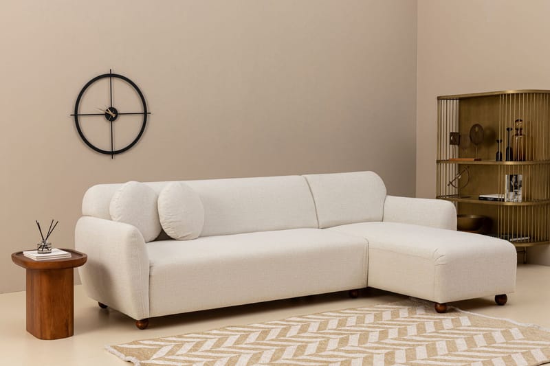 Whitecliffs Chaiselongsofa 3-personers - Hvid - Møbler - Sofaer - Sofa med chaiselong - 3 personers sofa med chaiselong