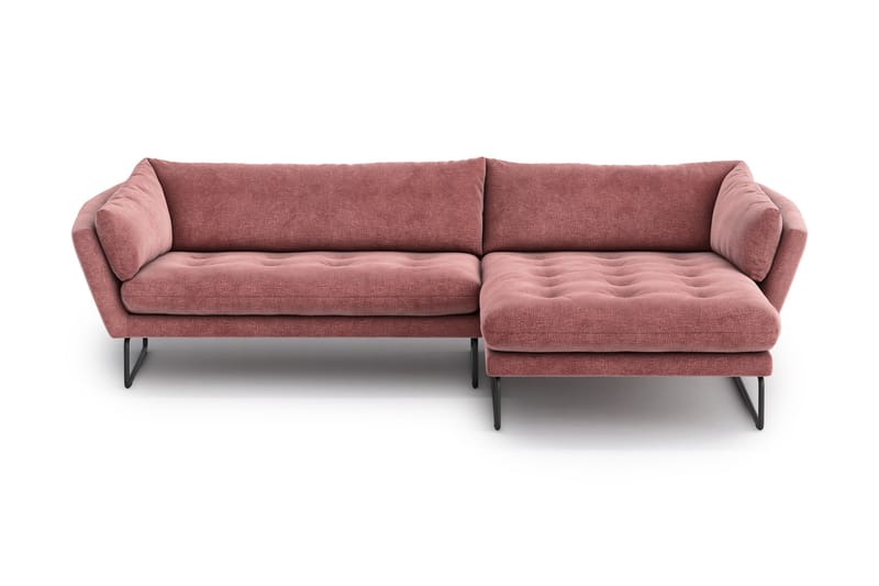 Ynnabo Chaiselongsofa - Lyserød - Sofa med chaiselong - 4 personers sofa med chaiselong