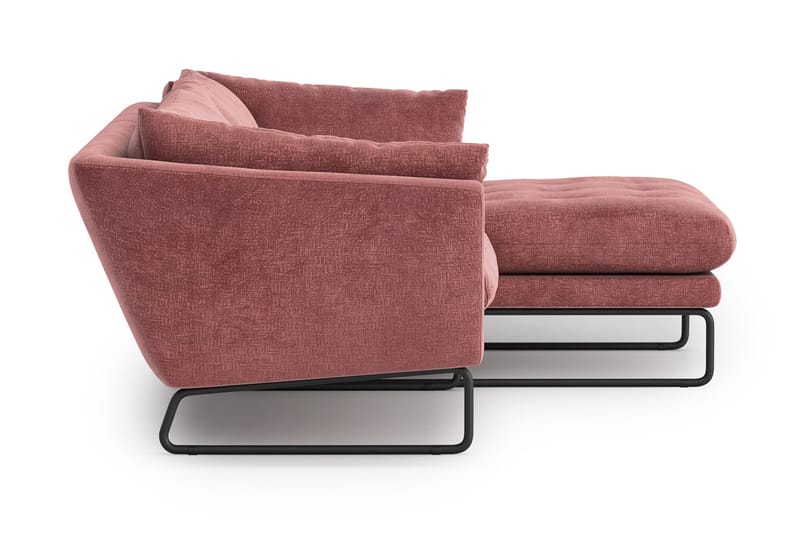 Ynnabo Chaiselongsofa - Lyserød - Sofa med chaiselong - 4 personers sofa med chaiselong