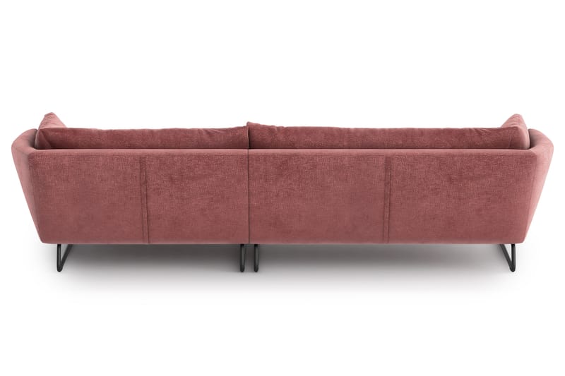 Ynnabo Chaiselongsofa - Lyserød - Sofa med chaiselong - 4 personers sofa med chaiselong