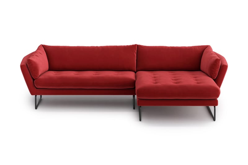 Ynnabo Chaiselongsofa - Rød - Sofa med chaiselong - 4 personers sofa med chaiselong