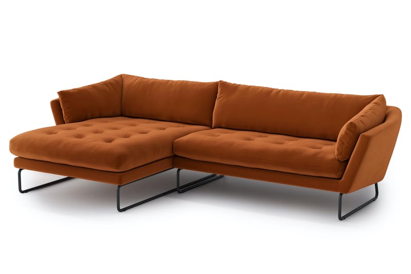 Ynnabo Chaiselongsofa - Rød - Sofa med chaiselong - 4 personers sofa med chaiselong