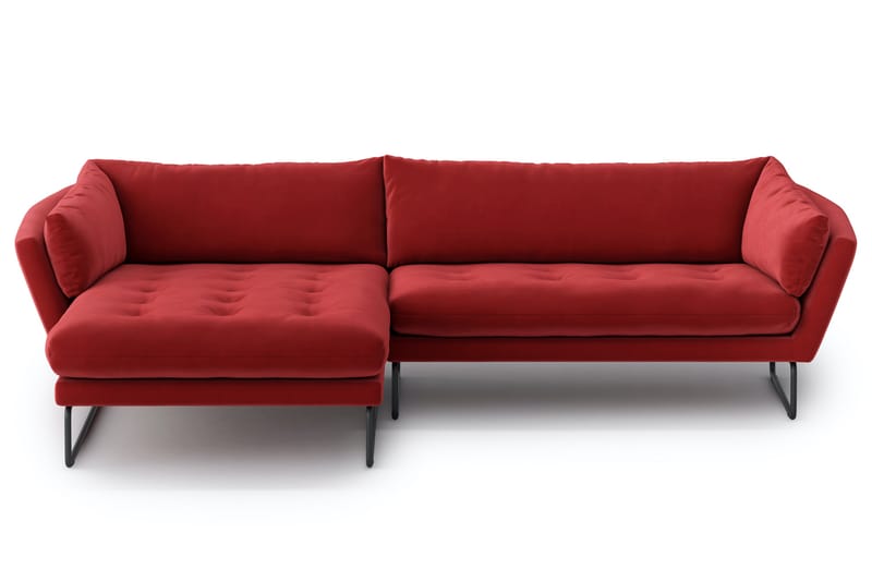 Ynnabo Chaiselongsofa - Rød - Sofa med chaiselong - 4 personers sofa med chaiselong
