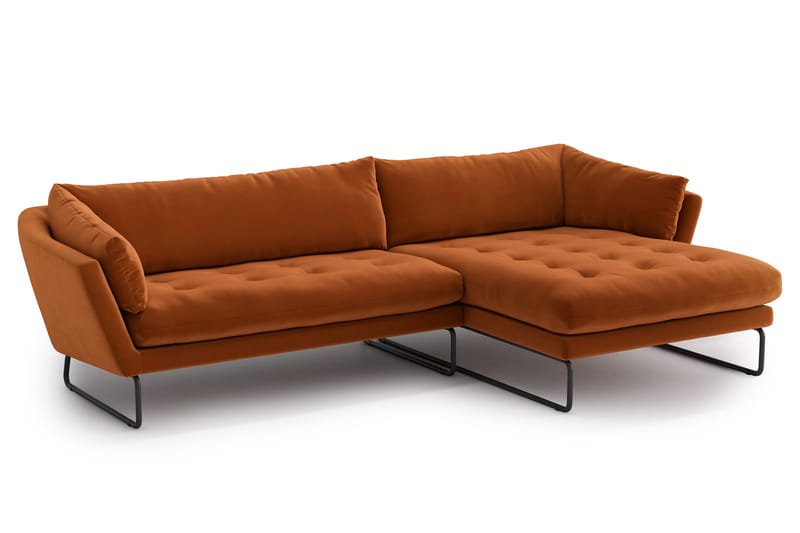 Ynnabo Chaiselongsofa - Rød - Sofa med chaiselong - 4 personers sofa med chaiselong