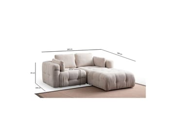 Yvara Sofa med Divan 2-sits - Beige - Møbler - Sofaer - Modulsofaer - Komplet modulsofa