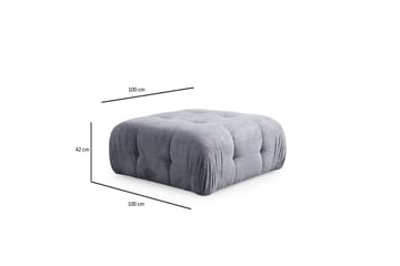 Yvara Sofa med Divan 2-sits - Grå - Møbler - Sofaer - Modulsofaer - Komplet modulsofa