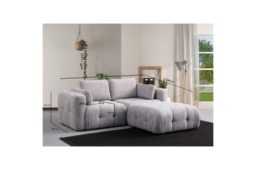Yvara Sofa med Divan 2-sits - Lysegrå - Møbler - Sofaer - Modulsofaer - Komplet modulsofa