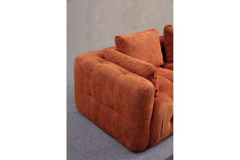 Yvara Sofa med Divan 2-sits - Orange - Møbler - Sofaer - Modulsofaer - Komplet modulsofa