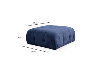 Yvara Sofa med Divan 4-sits - Blå - Møbler - Sofaer - Modulsofaer - Komplet modulsofa