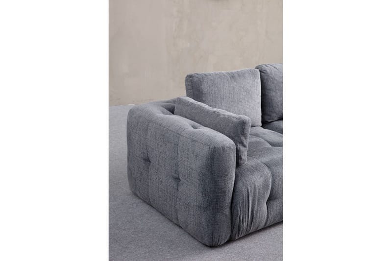 Yvara Sofa med Divan 4-sits - Grå - Møbler - Sofaer - Modulsofaer - Komplet modulsofa