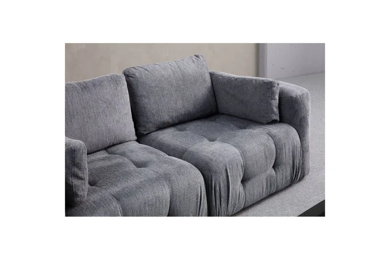 Yvara Sofa med Divan 4-sits - Grå - Møbler - Sofaer - Sofa med chaiselong
