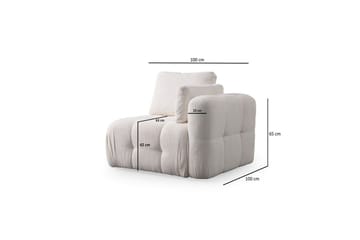 Yvara Sofa med Divan 4-sits - Hvid - Møbler - Sofaer - Modulsofaer - Komplet modulsofa