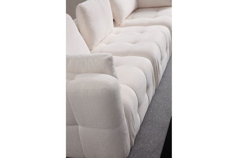 Yvara Sofa med Divan 4-sits - Hvid - Møbler - Sofaer - Modulsofaer - Komplet modulsofa