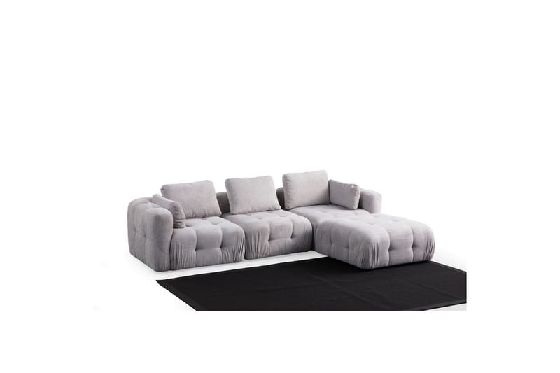 Yvara Sofa med Divan 4-sits, Lysegrå