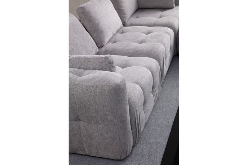 Yvara Sofa med Divan 4-sits - Lysegrå - Møbler - Sofaer - Sofa med chaiselong