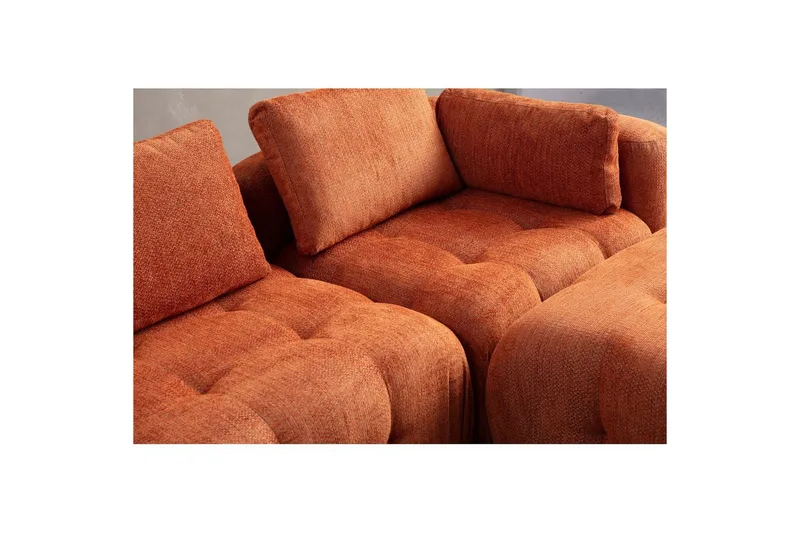 Yvara Sofa med Divan 4-sits - Orange - Møbler - Sofaer - Sofa med chaiselong