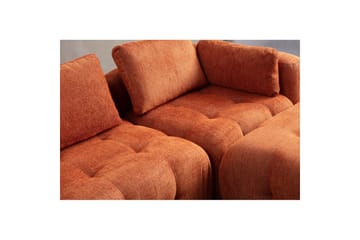 Yvara Sofa med Divan 4-sits - Orange - Møbler - Sofaer - Modulsofaer - Komplet modulsofa