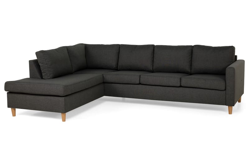 Zero 4-pers Sofa Large med Chaiselong Venstre - Mørkegrå - Sofa med chaiselong