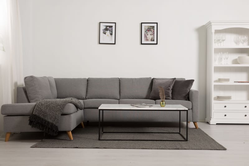 Zero 4-pers Sofa med Chaiselong Venstre - Lysegrå - Sofa med chaiselong - 4 personers sofa med chaiselong