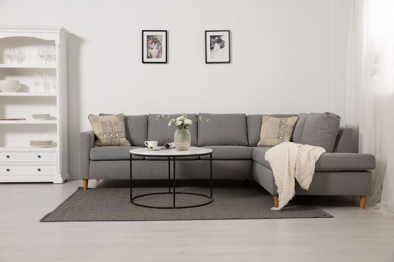 Zero Chaiselongsofa 4-pers Højre - Lysegrå - Sofa med chaiselong - 4 personers sofa med chaiselong