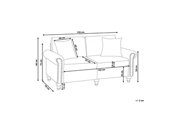 Cher Sofa 3-personers - Beige/Mørkt træ - Møbler - Sofaer - 3 personers sofa