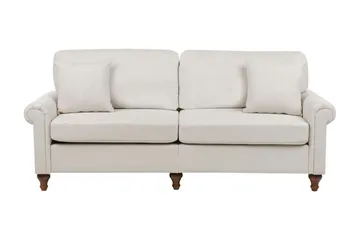 Cher Sofa 3-personers - Beige/Mørkt træ - Møbler - Sofaer - 3 personers sofa