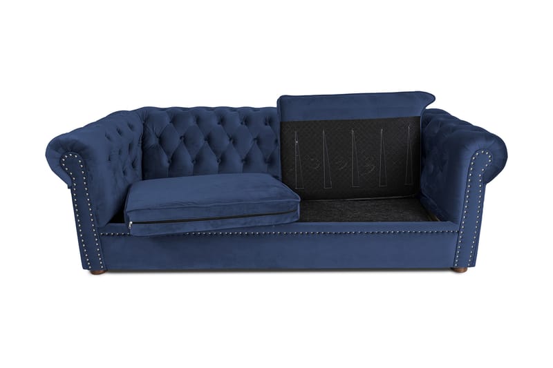 Chesterfield Deluxe sovesofa 3-Pers. - Møbler - Sofaer - Sovesofaer - 3 personers sovesofa
