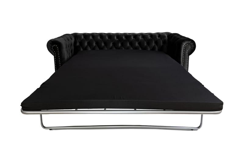 Chesterfield Deluxe sovesofa 3-Pers. - Sort - Sovesofaer - 3 personers sovesofa