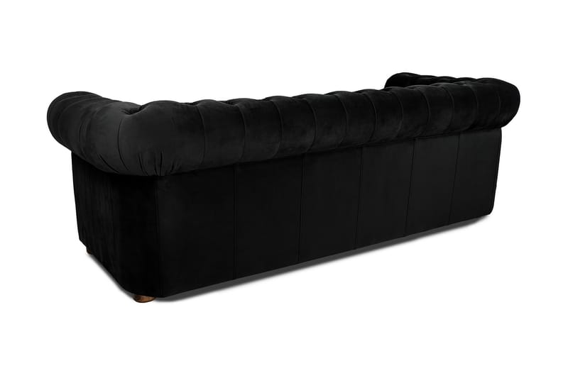 Chesterfield Deluxe sovesofa 3-Pers. - Sort - Sovesofaer - 3 personers sovesofa