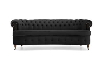 Chesterfield Veloursofa 3-pers Buet