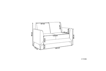Chet Sofa 2-personers - Beige/Sort - Møbler - Sofaer - 2 personers sofa