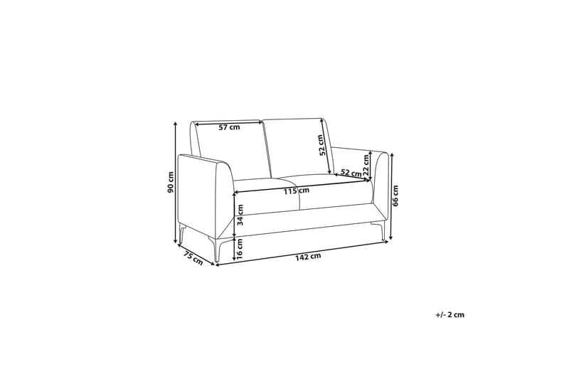 Chet Sofa 2-personers - Grå/Sort - Møbler - Sofaer - 2 personers sofa