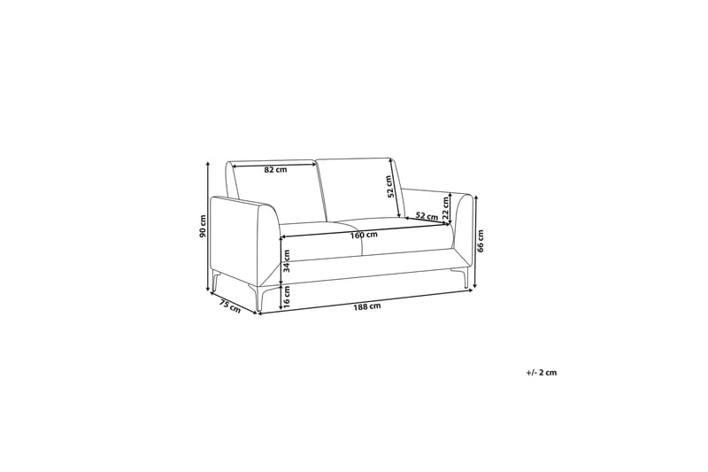 Chet Sofa 3-personers - Grå/Sort - Møbler - Sofaer - 3 personers sofa