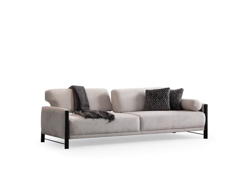 Childress 3-personers sofa Chenille - Beige - Møbler - Sofaer - 3 personers sofa