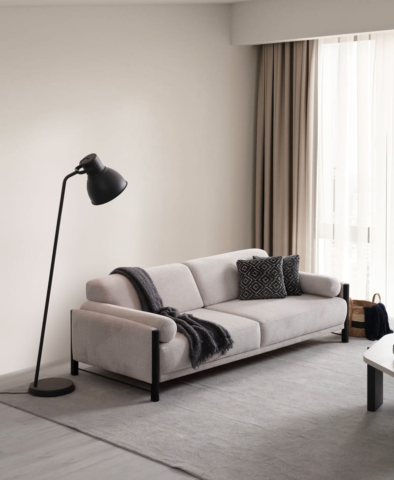 Childress 3-personers sofa Chenille - Beige - Møbler - Sofaer - 3 personers sofa