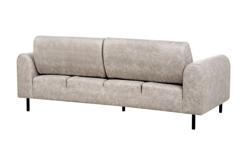 Christa Sofa 3-personers - Grå/Sort - Møbler - Sofaer - Lædersofaer