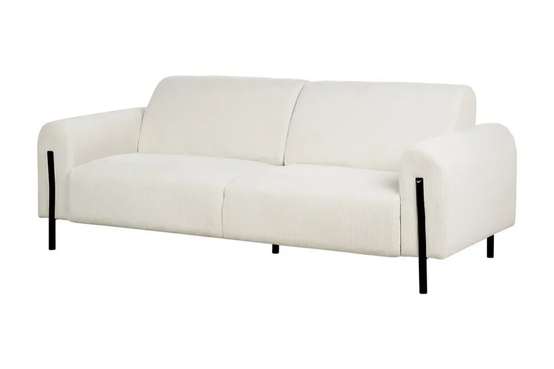 Christa Sofa 3-personers - Hvid/Sort - Møbler - Sofaer - 3 personers sofa