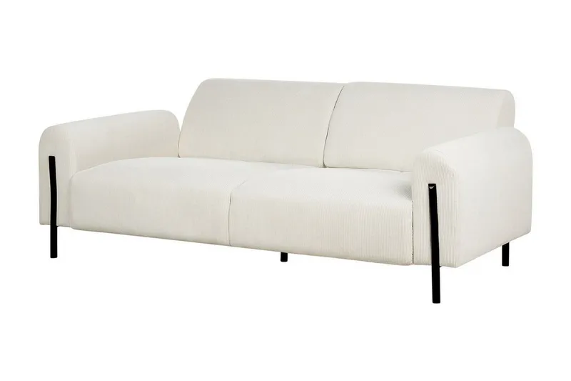 Christa Sofa 3-personers - Hvid/Sort - Møbler - Sofaer - 3 personers sofa