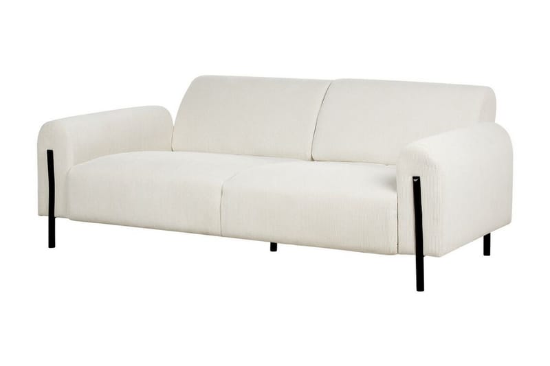 Christa Sofa 3-personers - Hvid/Sort - Møbler - Sofaer - 3 personers sofa