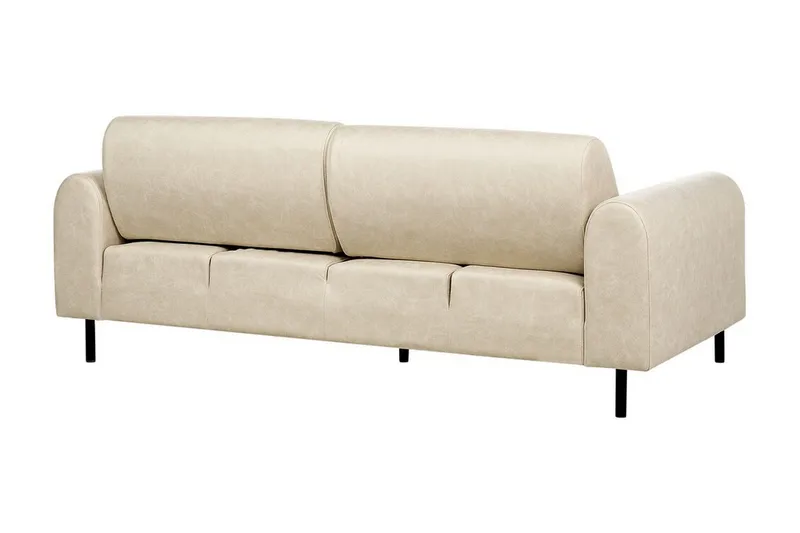 Christa Sofa 3-personers - Beige/Sort - Møbler - Sofaer - Lædersofaer