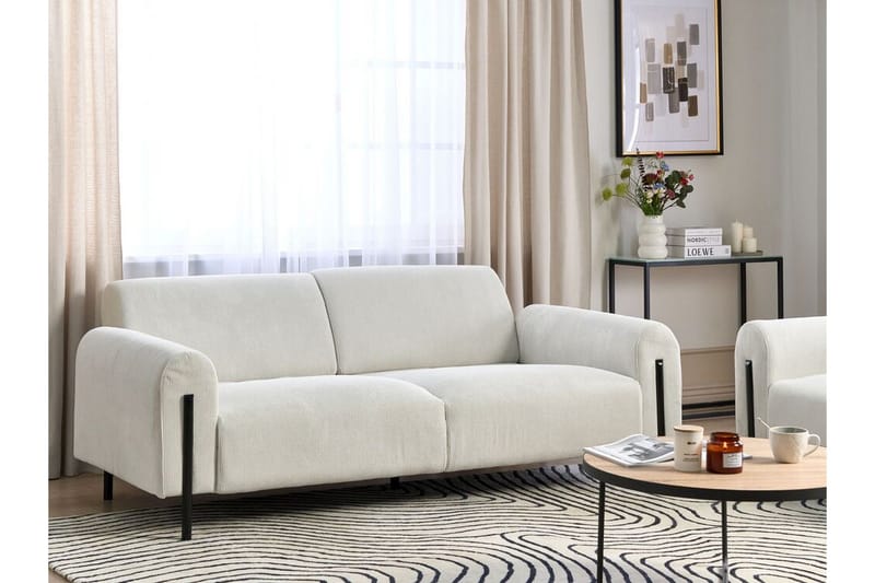 Christa Sofa 3-personers - Hvid/Sort - Møbler - Sofaer - 3 personers sofa